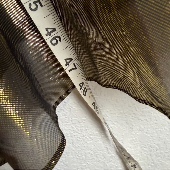 Rixo Strapless Claudette Mermaid Drop Waist Metallic Dress Gold Black 3XL - Picture 11 of 16